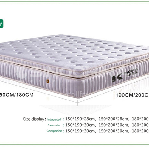 CL-S202- Belgian knitted fabric, high elasticity fluffy cotton, high density sponge, 5CM latex, nine-zone independent spring, natural latex mattress